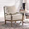 Morden Fort Beige Reading Chair | Linen | Mid Century Modern, Accent | Bedroom, Living Room | Upholstered, Comfy, Armchair, Accent Chair