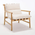 One Modern Accent Chair with Upholstery, Featuring Easy Assembly. This Solid Wood Lounge Chair Comes with a Removable Cushion And Is Designed for Low Back Support, Perfect for Reading in The Living Room, Bedroom, Or Balcony
