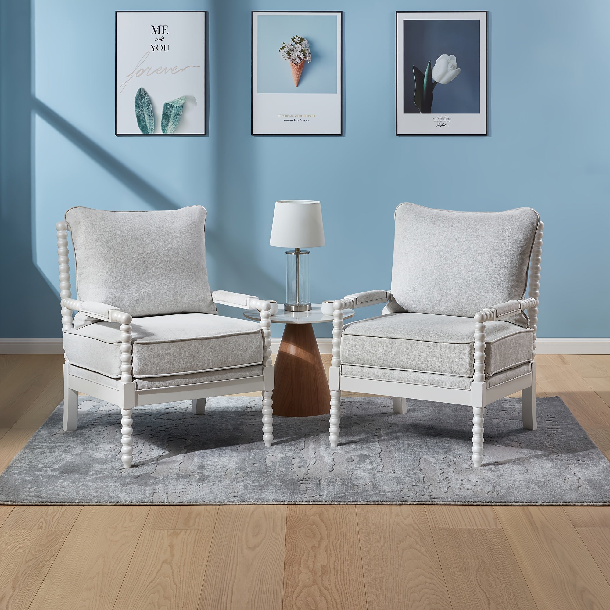 Morden Fort Beige Reading Chair | Linen | Mid Century Modern, Accent | Bedroom, Living Room | Upholstered, Comfy, Armchair, Accent Chair