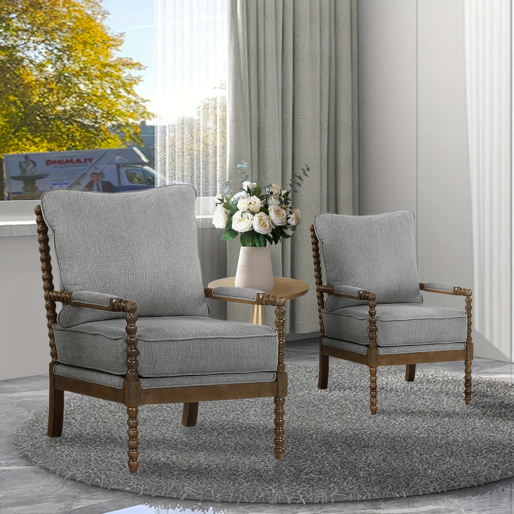 Morden Fort Beige Reading Chair | Linen | Mid Century Modern, Accent | Bedroom, Living Room | Upholstered, Comfy, Armchair, Accent Chair