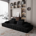 110.24 Inch Striped Corduroy Fabric Modular Combination Sofa, Extra Large Four-Seat Memory Foam Sofa, Boneless Couch, Sofa Bed, Cloud Couch, Furniture For Living Room, (Black, Gray, White, Pink), Valentine'S Day Gifts